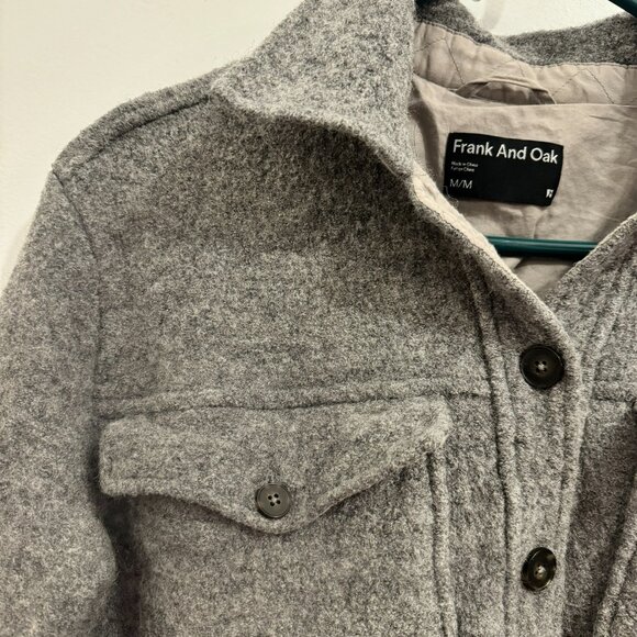 ⭐️ FREE WITH PURCHASE ⭐️ Frank and Oak Wool Shacket, Size M (fits S-M) - Picture 4 of 5